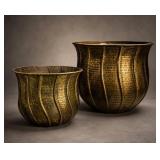 Hammered Brass Jardiniï¿½re Planters