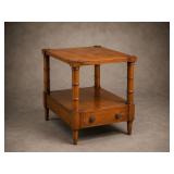 Drexel Square Wood End Table with Drawer