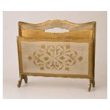 Florentine Gold Gilt Wooden Magazine Rack