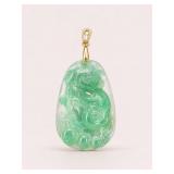 Carved Jade Pendant with Dragon Motif