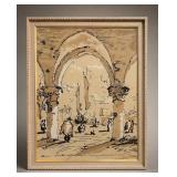 Francesco Guardi "Colonnades" Framed Print