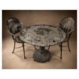 Cast Aluminum Outdoor Table and Chairs Set