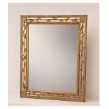 Gilt Wood Framed Wall Mirror, 37x46 Inches