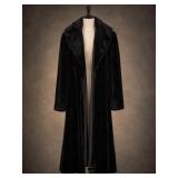 Black Sheared Beaver Fur Full-Length Coat
