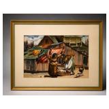 Original Signed Faust Watercolor Painting
