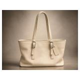 Coach White Leather Shoulder Bag