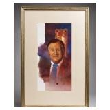 Framed Portrait of Man, 16x28 Inches