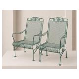 Metal Mesh Patio Armchairs