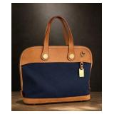 Dooney & Bourke Leather and Canvas Handbag