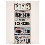 Texas and New Brunswick License Tags