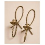 Brass Wall-Mount Floral Candle Holders
