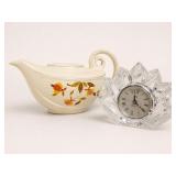 Hall's Superior Teapot and Crystal Clock