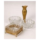 Glass and Gilt Decor Lot