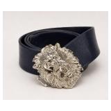 Jeannie 1977 Lion Head Buckle Leather Belt