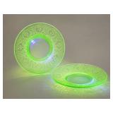 Indiana Depression Glass Horseshoe Saucers