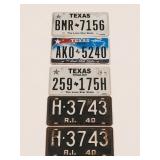 Texas and Rhode Island License Plate Lot