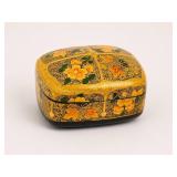 Hand-Painted Floral Papier-Mï¿½chï¿½ Box