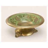 Silver-Tone Metal Compote with Embossed Floral
