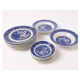 Willow Ware Blue and White China Dinnerware