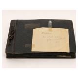 1930s Black Paper Photo Album with Snapshots