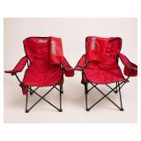 Coleman Red Folding Camp Chairs