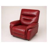 Burgundy Leather Power Recliner Chair Nice Works
