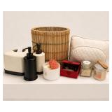 Bathroom Accessories and Candle Lot