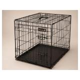 Black Metal Folding Dog Crate 37' x 24'