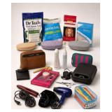 Mixed Bathroom Items White Hamper