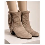 Sam Edelman Suede Fringe Ankle Boots