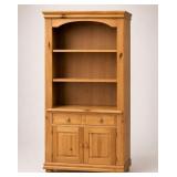 Broyhill Pine Bookcase With Cabinet Base