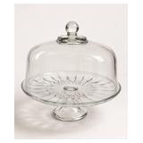Clear Glass Pedestal Cake Stand With Dome