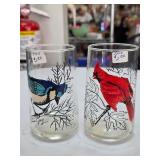 Pair of Blue Jay and Cardinal Tumblers