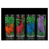 4 Luminarc Rotterdam Dinosaur Drinking Glasses
