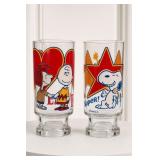 Peanuts Character Glass Tumblers Set of 2