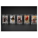 Norman Rockwell Christmas Glass Tumblers