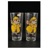 Pair of Bernard The Rescuers Glass Tumblers