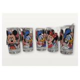 5 Disney Character Glass Tumblers