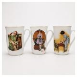 Norman Rockwell Collector Mugs Set of 3