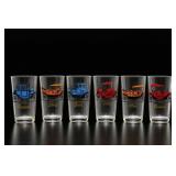 6 Vintage Automobile Drinking Glasses Hazel Atlas