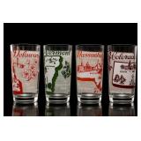 4 State-Themed Souvenir Glasses