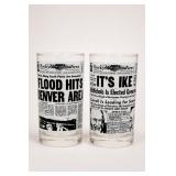 Rocky Mountain News Themed Glass Set