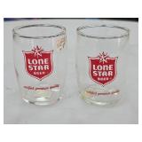 Lone Star Beer Glasses Pair