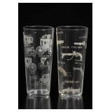 Tall Printed Drinking Glasses