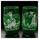 Anchor Hocking Green SW Travel & Destination Pair