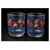 Pair of Texas Collegiate Glass Tumblers