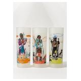 Oklahoma Indians Collector Glasses Set of 3