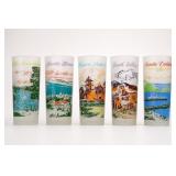 5 California Souvenir Glasses