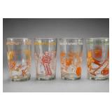 Mixed Vintage Cartoon Glass Tumblers