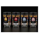 4 PAC-MAN Glass Tumblers